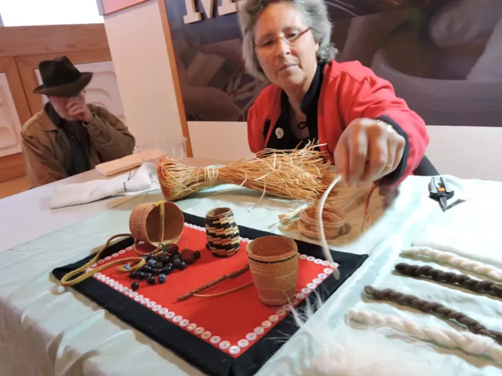 Weaver at Craft Fair at Anchorage Museum